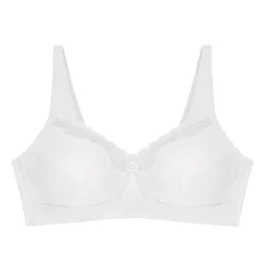 Élégance Lingerie Promos Boutique 9 Soutien-gorge Sans Armatures Blanc Cotton Comfort