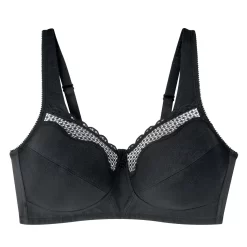 Soutien-gorge Sans Armatures Black Cotton Comfort